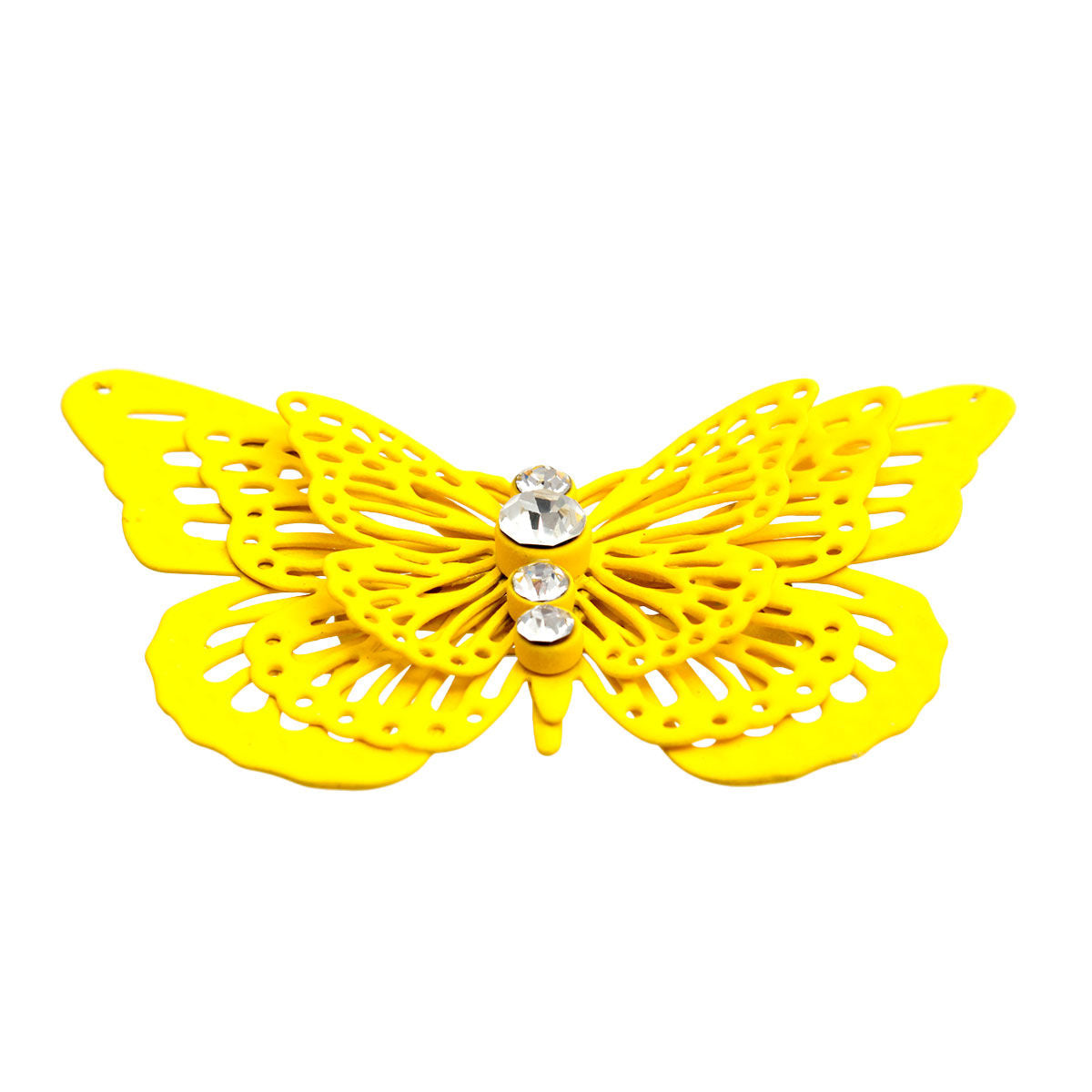 Yellow 3D Butterfly Brooch