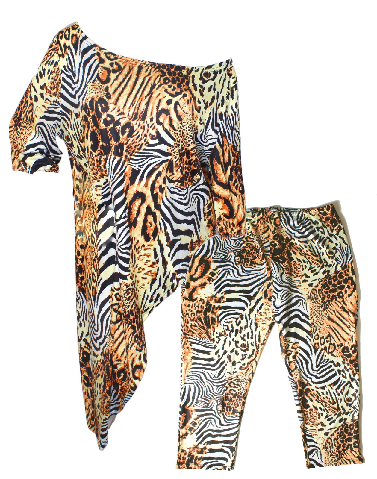 1XL Animal Print Tunic Set