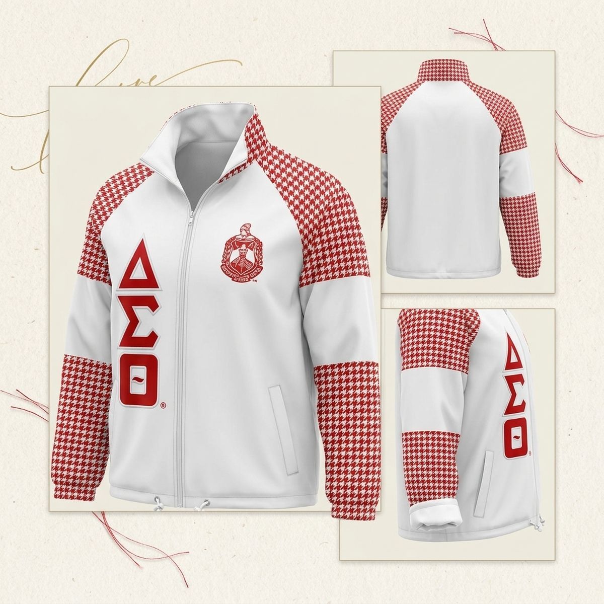 DST Greek Apparel XLarge White Windbreaker Jacket