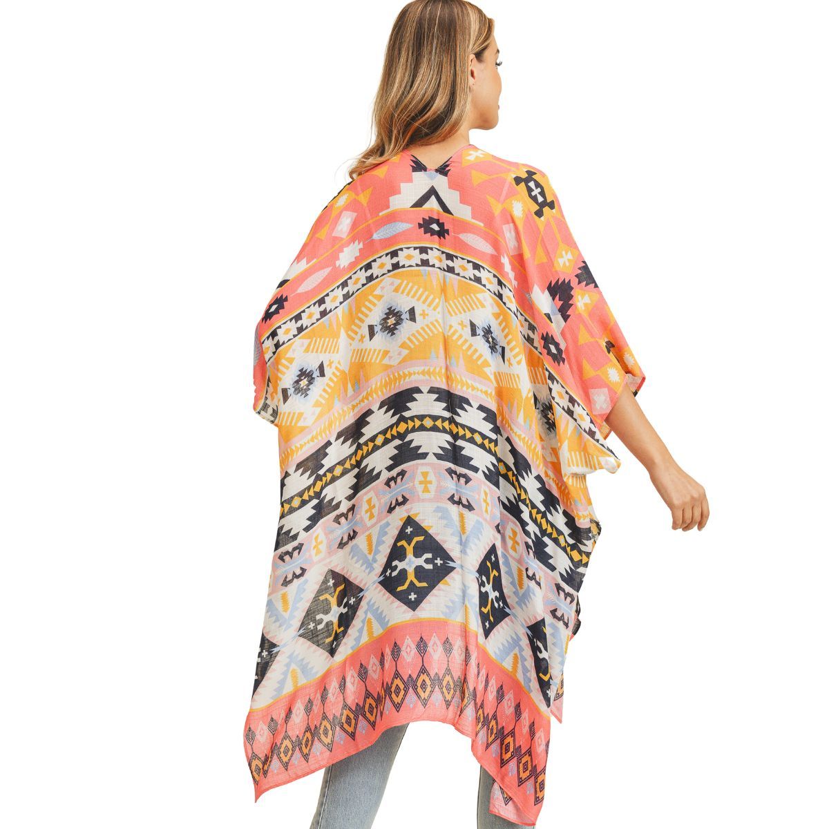 Pink Aztec Tribal Kimono