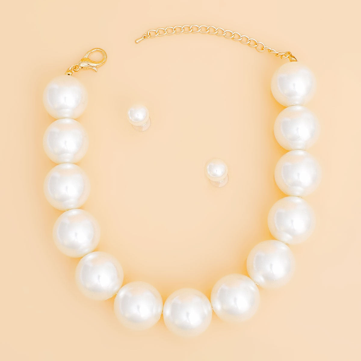 Pearl Necklace 25mm Cream Pearl Set for Women