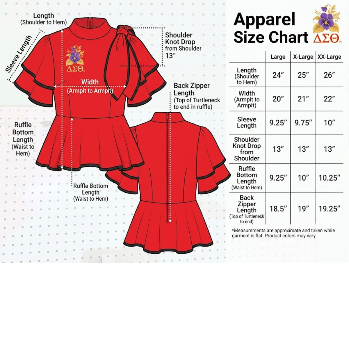 DST Red Large Violet Peplum Top