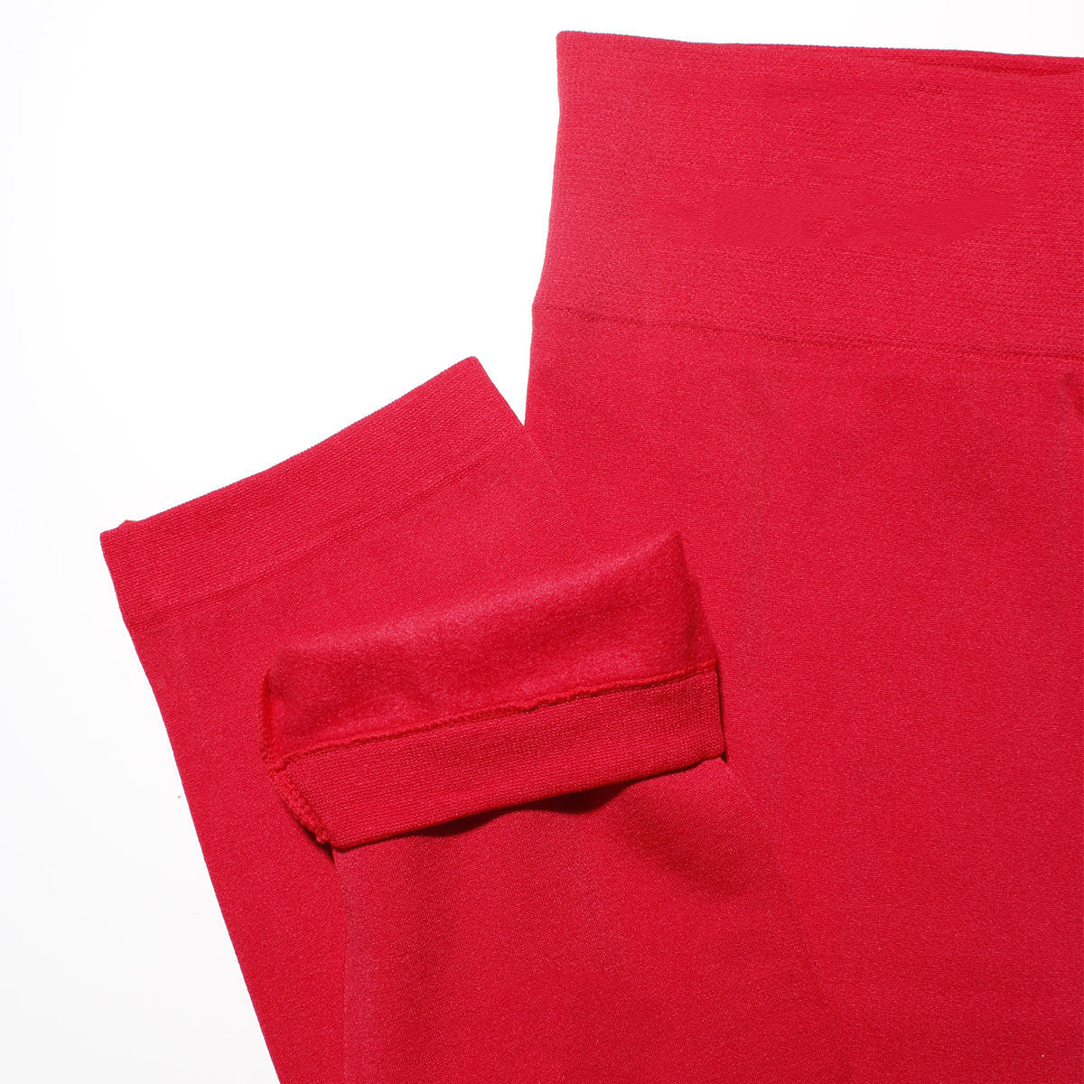 Red Plus Size Fleece Leggings- Waist 29