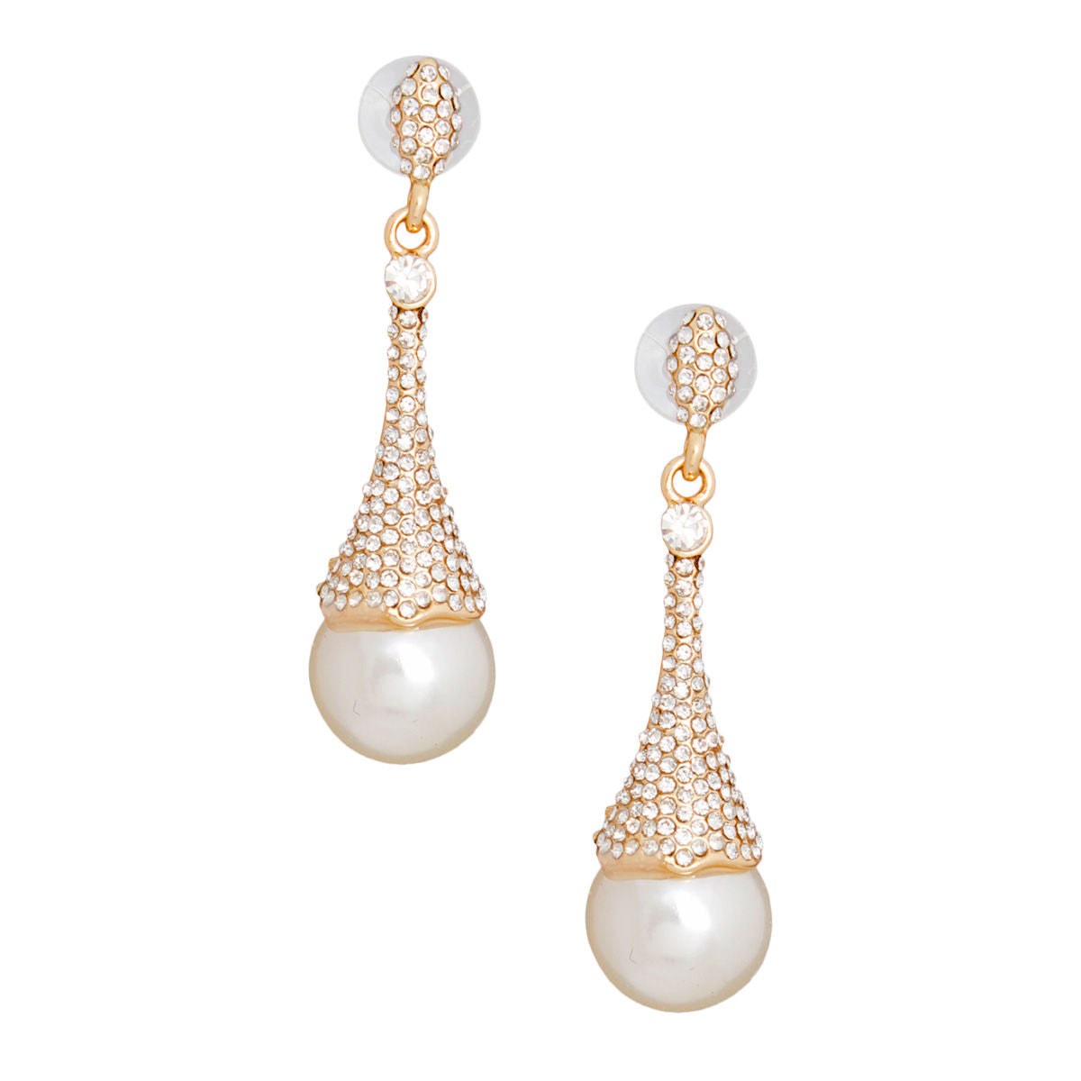 Teardrop Cream Pearl Medium Earrings for Women