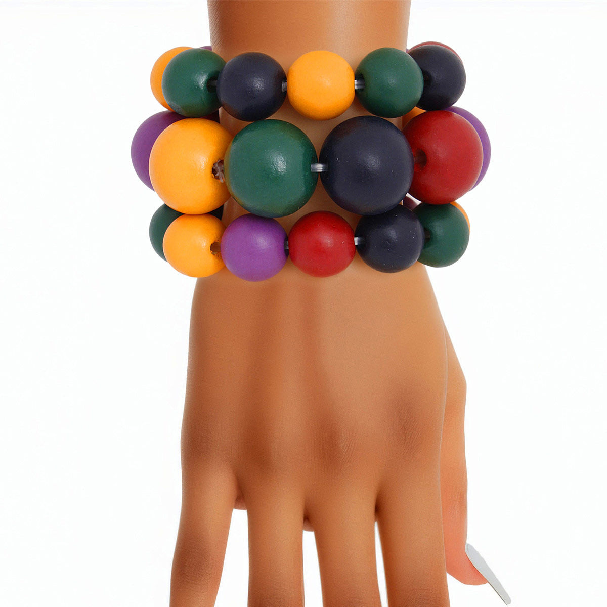 Bracelet Multi Wood Bead Set for Women