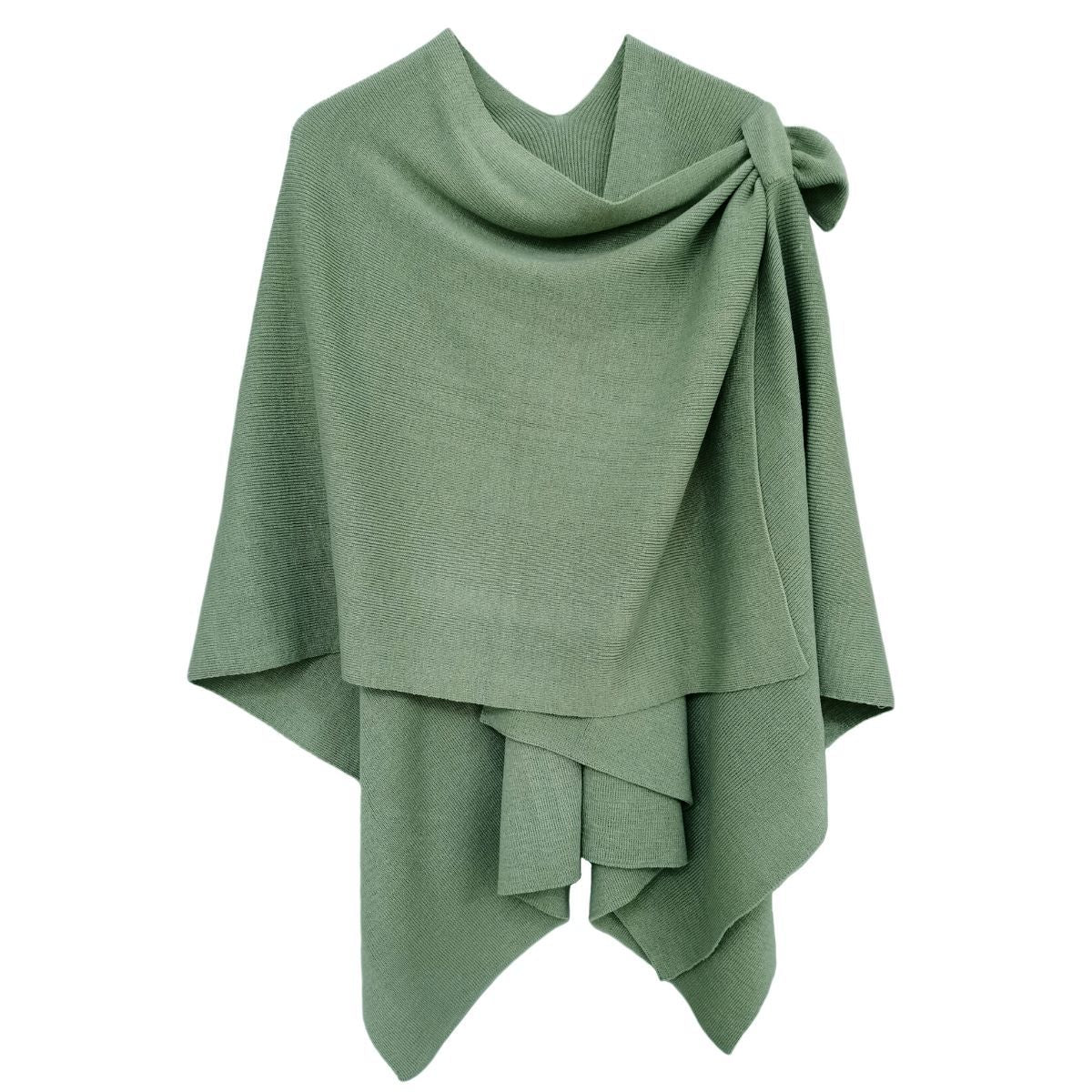 Sage Green Ruana with Shoulder Strap