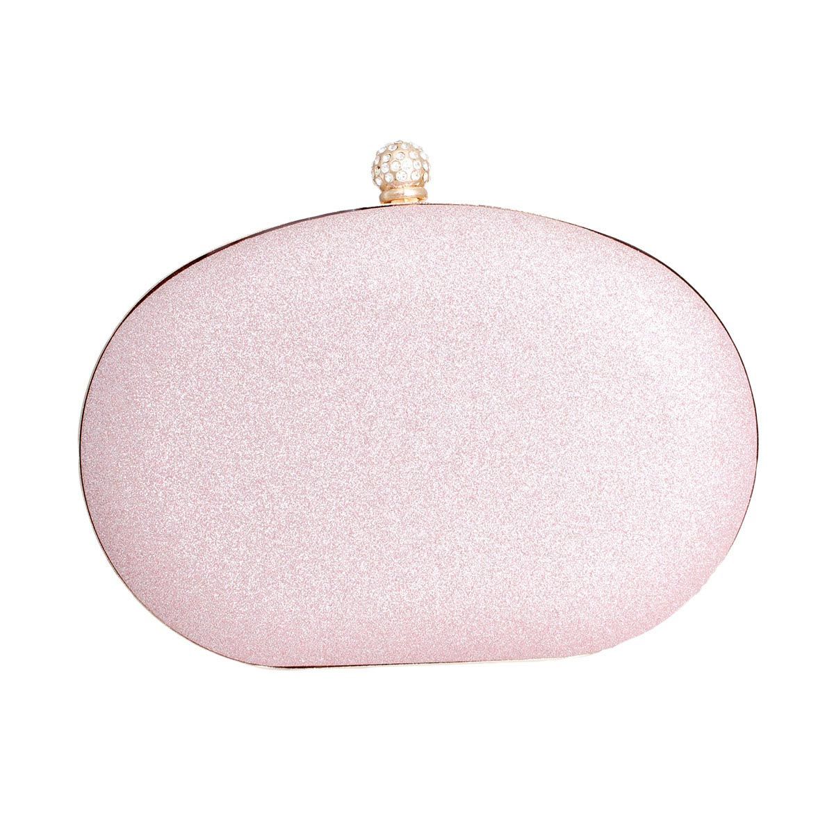 Clutch Pink Crystal Hard Case Bag for Women